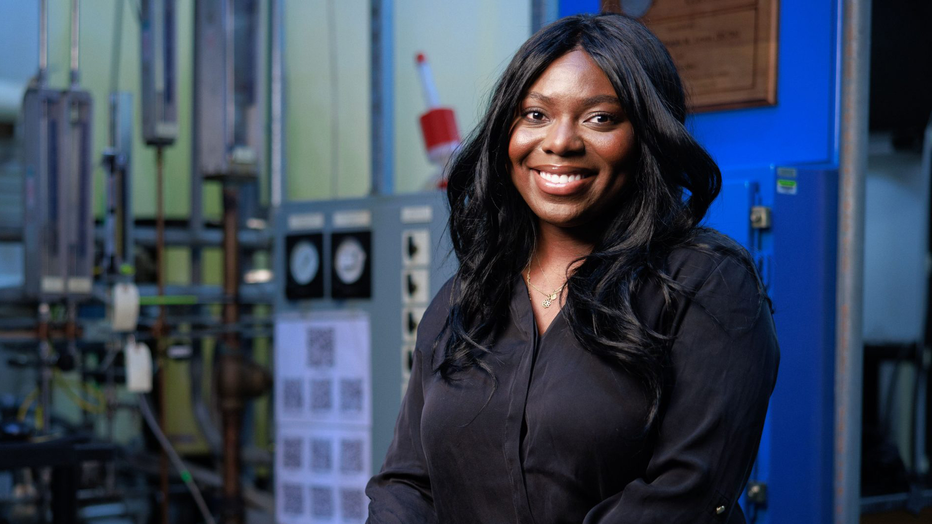 Deborah Oberkor in a lab.